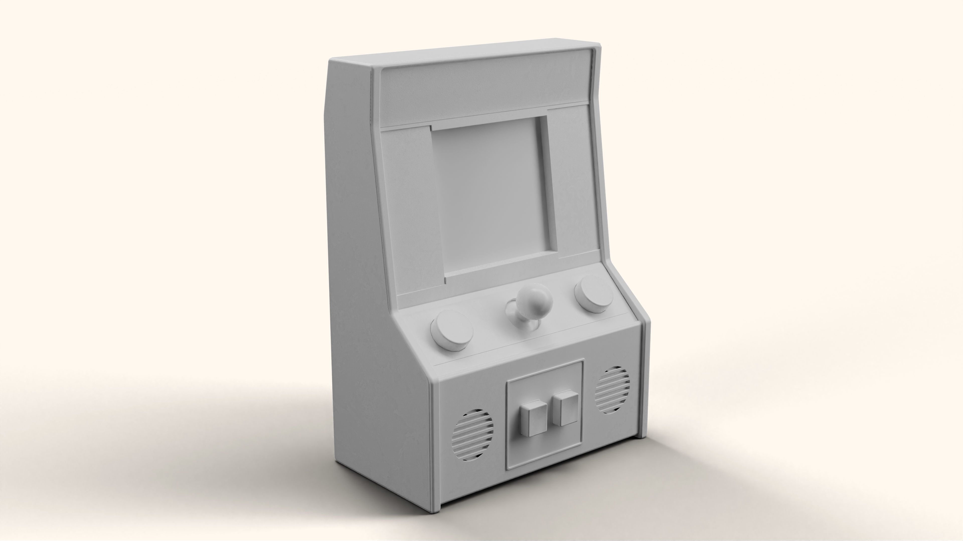 Ms Pacman Mini Arcade Machine Portable Device 3D Model Low-poly 3D model_2