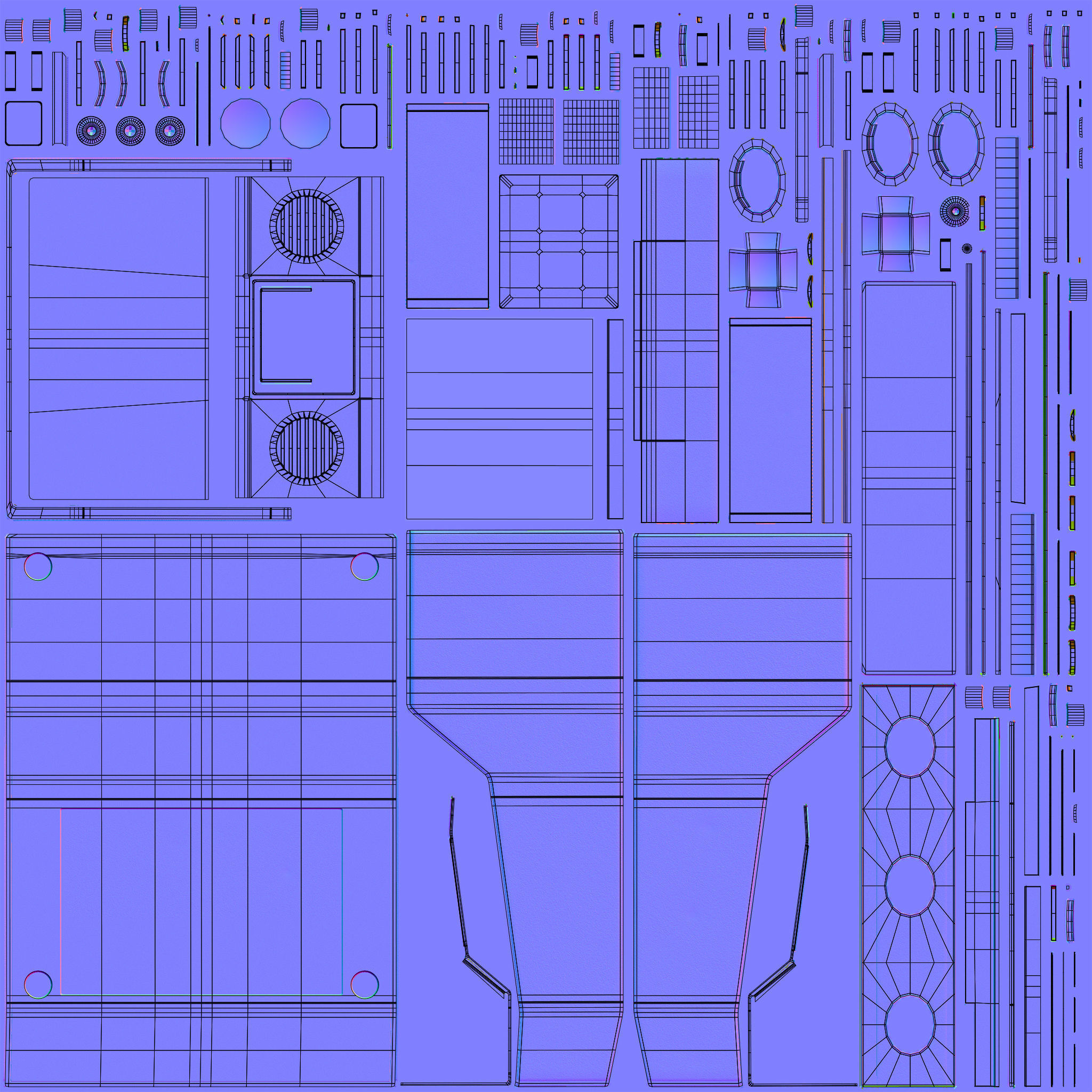 Ms Pacman Mini Arcade Machine Portable Device 3D Model Low-poly 3D model_31