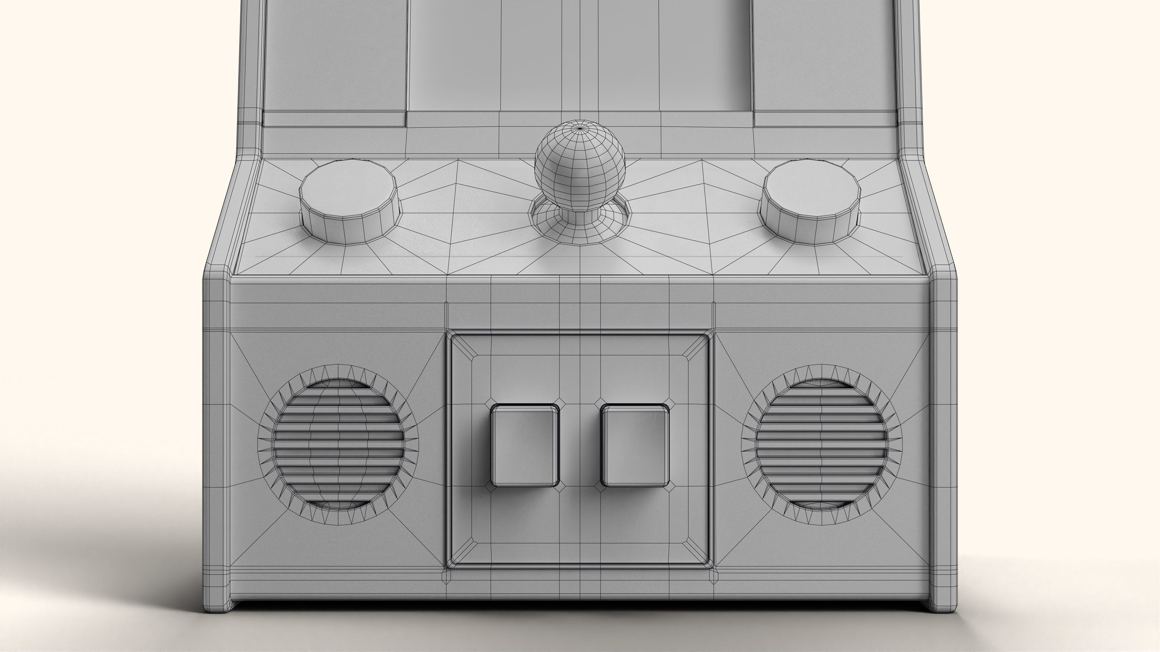 Ms Pacman Mini Arcade Machine Portable Device 3D Model Low-poly 3D model_19