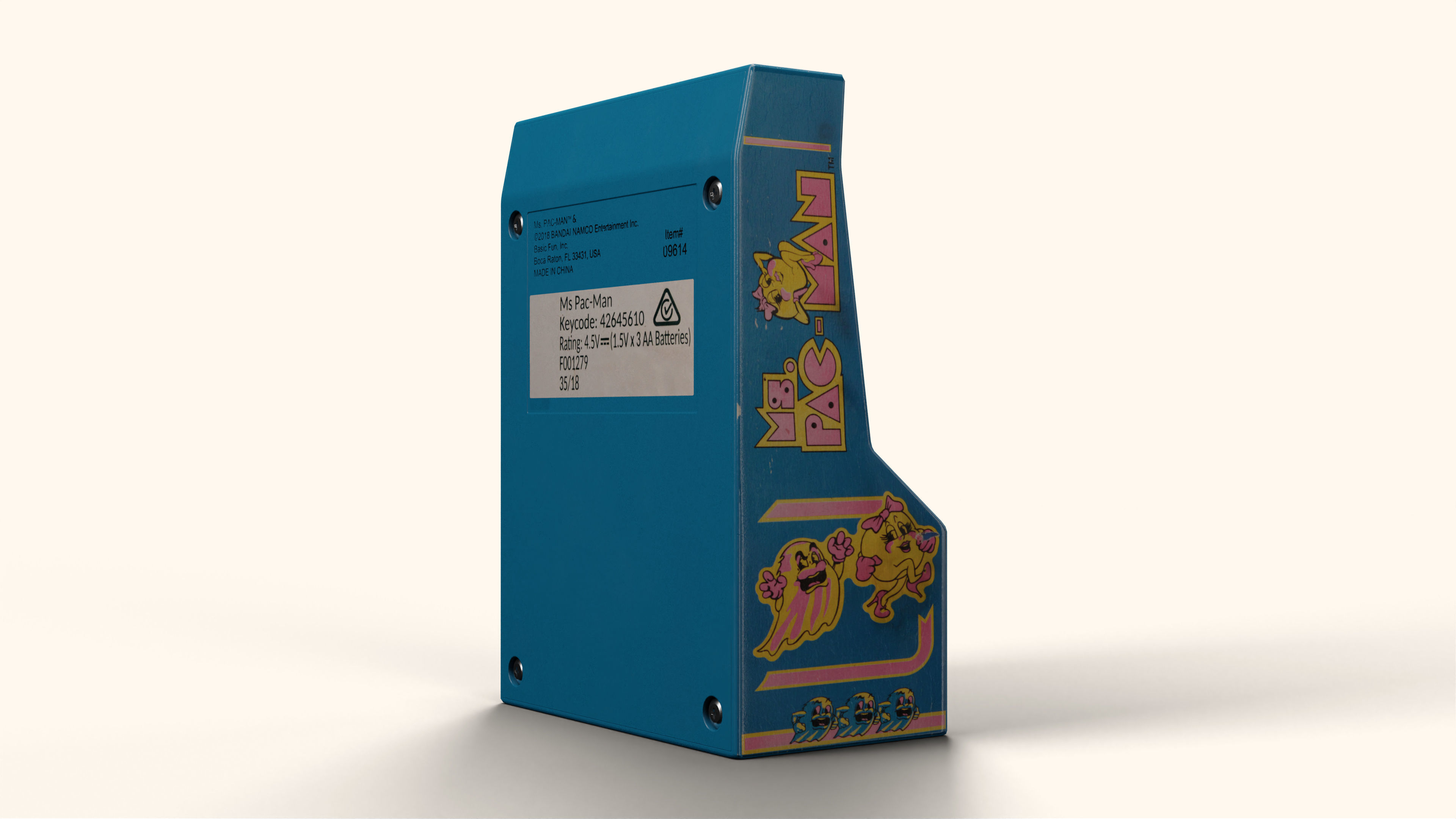 Ms Pacman Mini Arcade Machine Portable Device 3D Model Low-poly 3D model_3