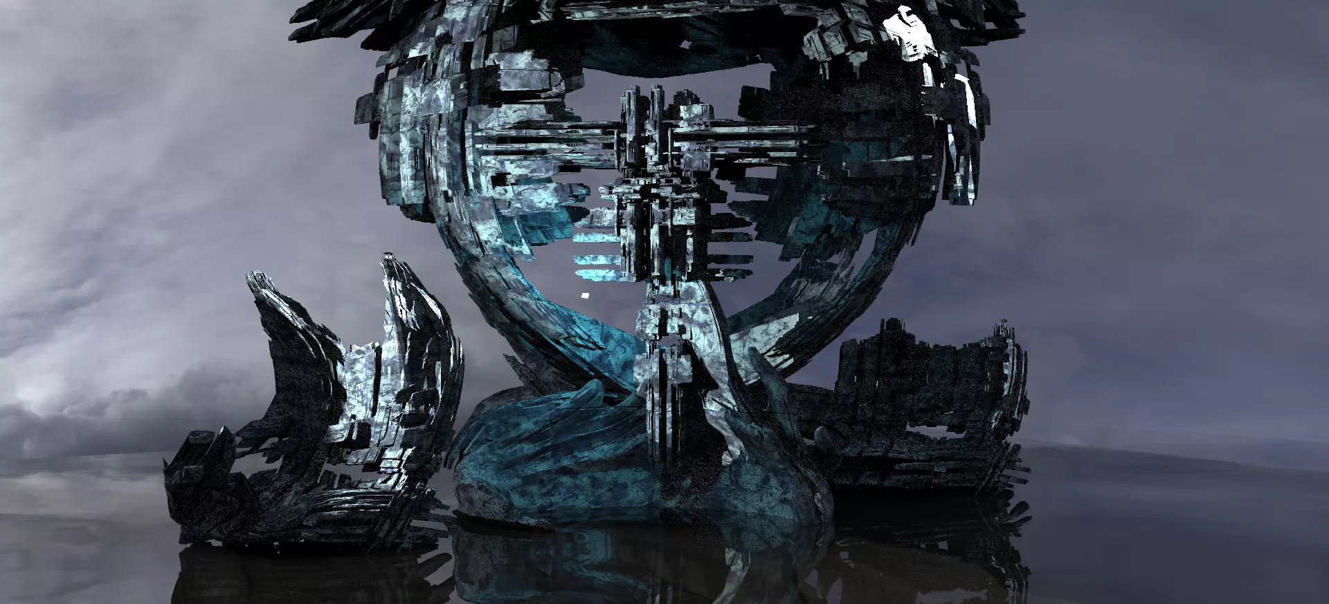 Ice Storm Planet Towers 4 designs 3D model_0