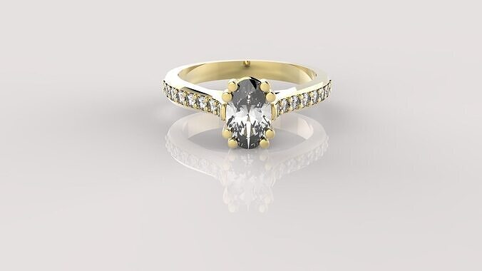 Jewellery Ring Oval Wedding 3D print model
