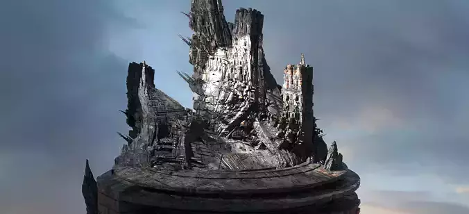 Mars Ship Mountain Rock base 1  3D model