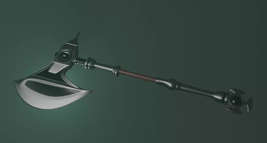 Great Axe - Legendary Battleaxe Conquerest 3D model_0
