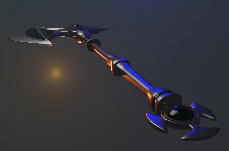 Great Axe - Legendary Battleaxe Conquerest 3D model_4