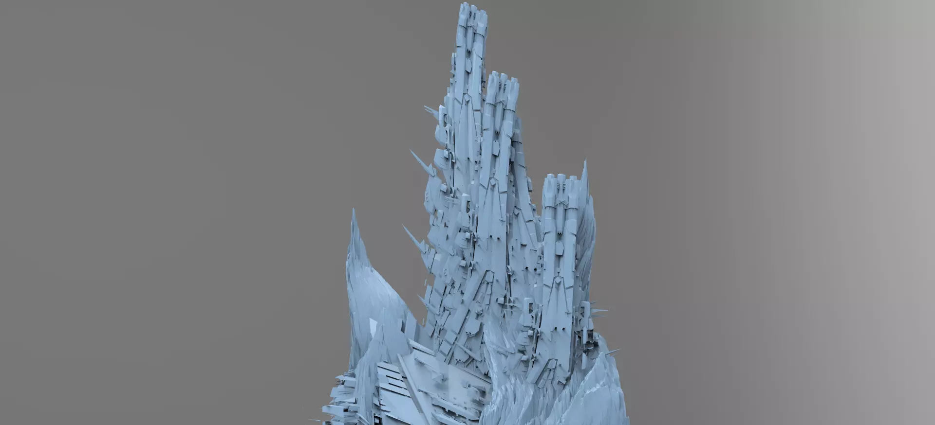 Mars Ship Mountain Rock 1 3D model_0