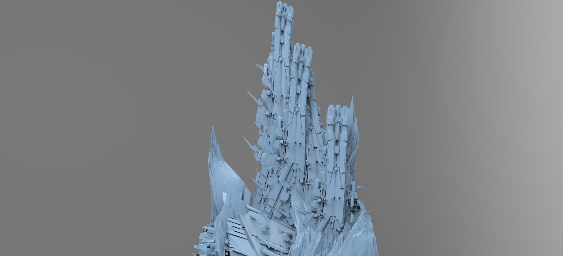 Mars Ship Mountain Rock 1 3D model_1