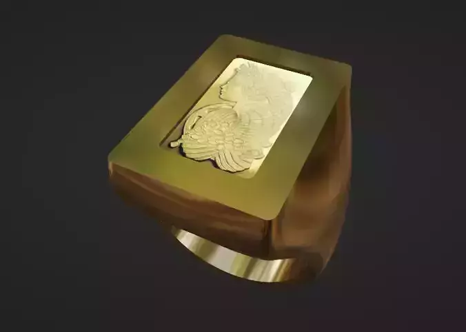 gold credit suisse pamp bar ring frame mount bezel 