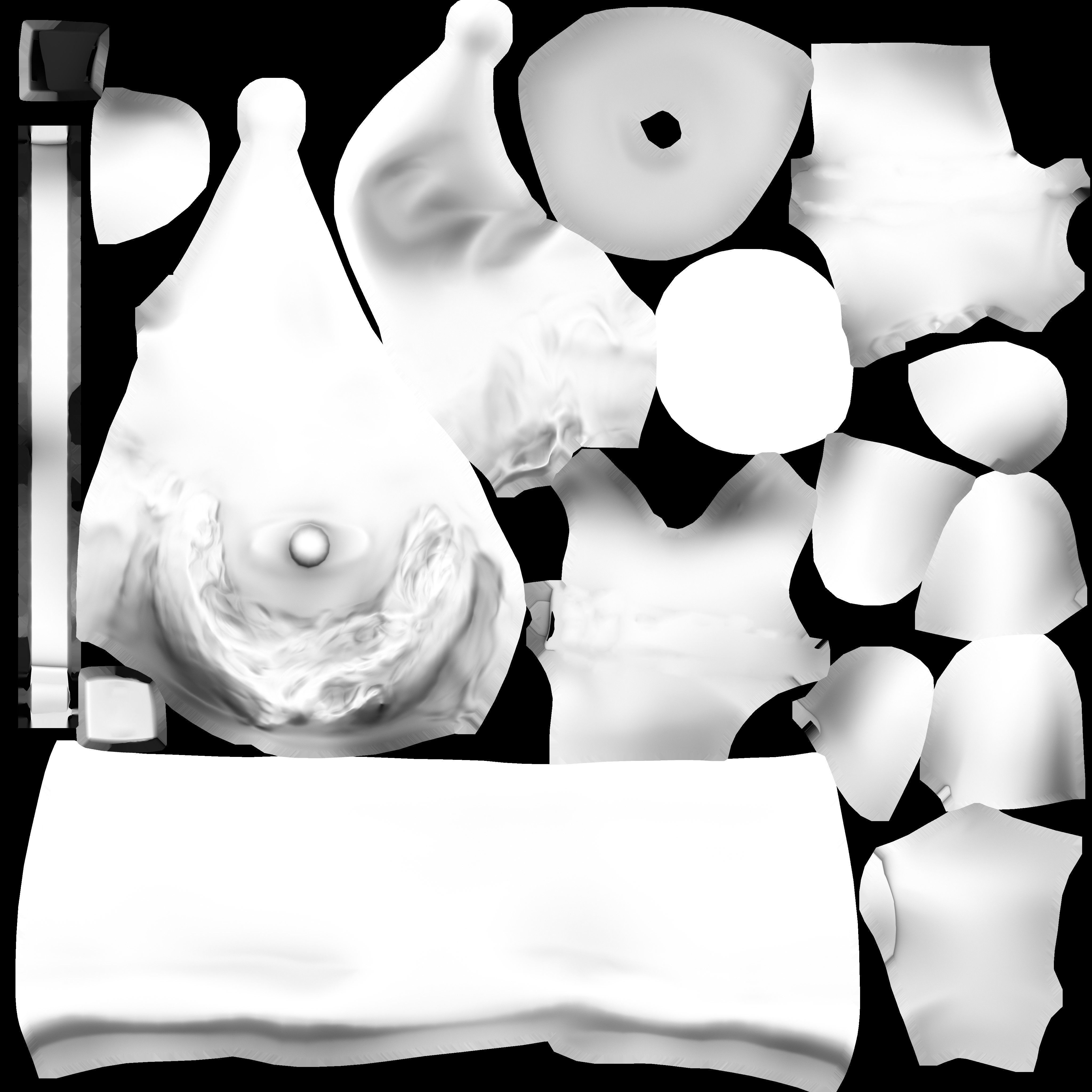 Game Ready Santa Doll Low-poly 3D model_14