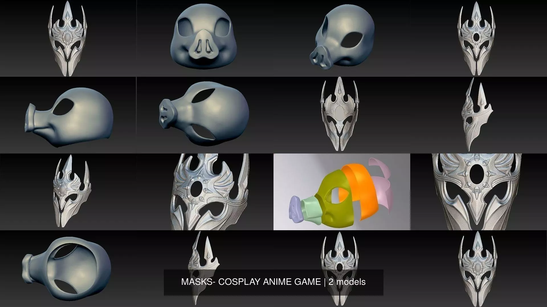 MASKS- COSPLAY ANIME GAME 3D Model Collection_0