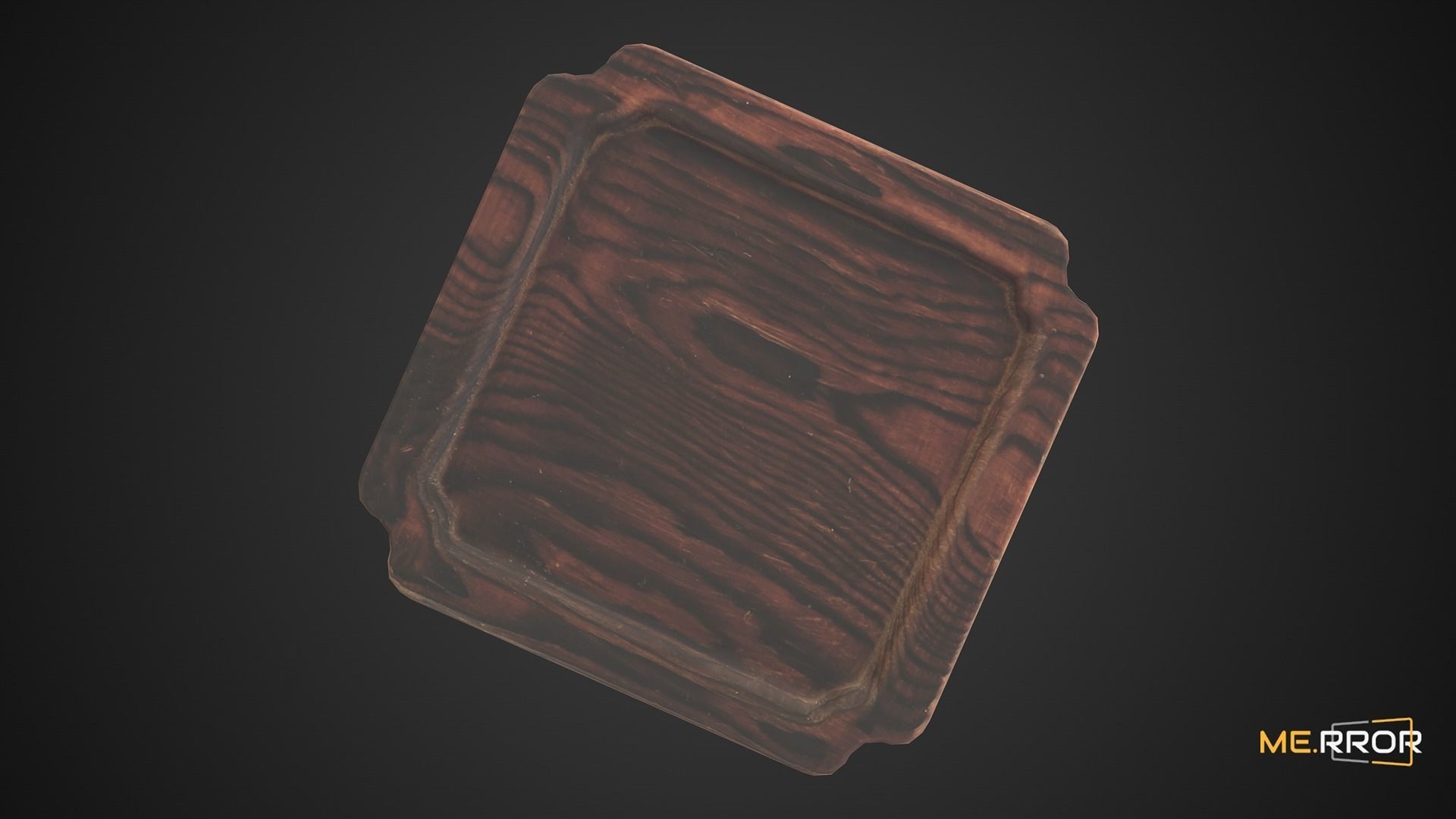 Game Ready Traditional Wooden Mini Table Low-poly 3D model_9