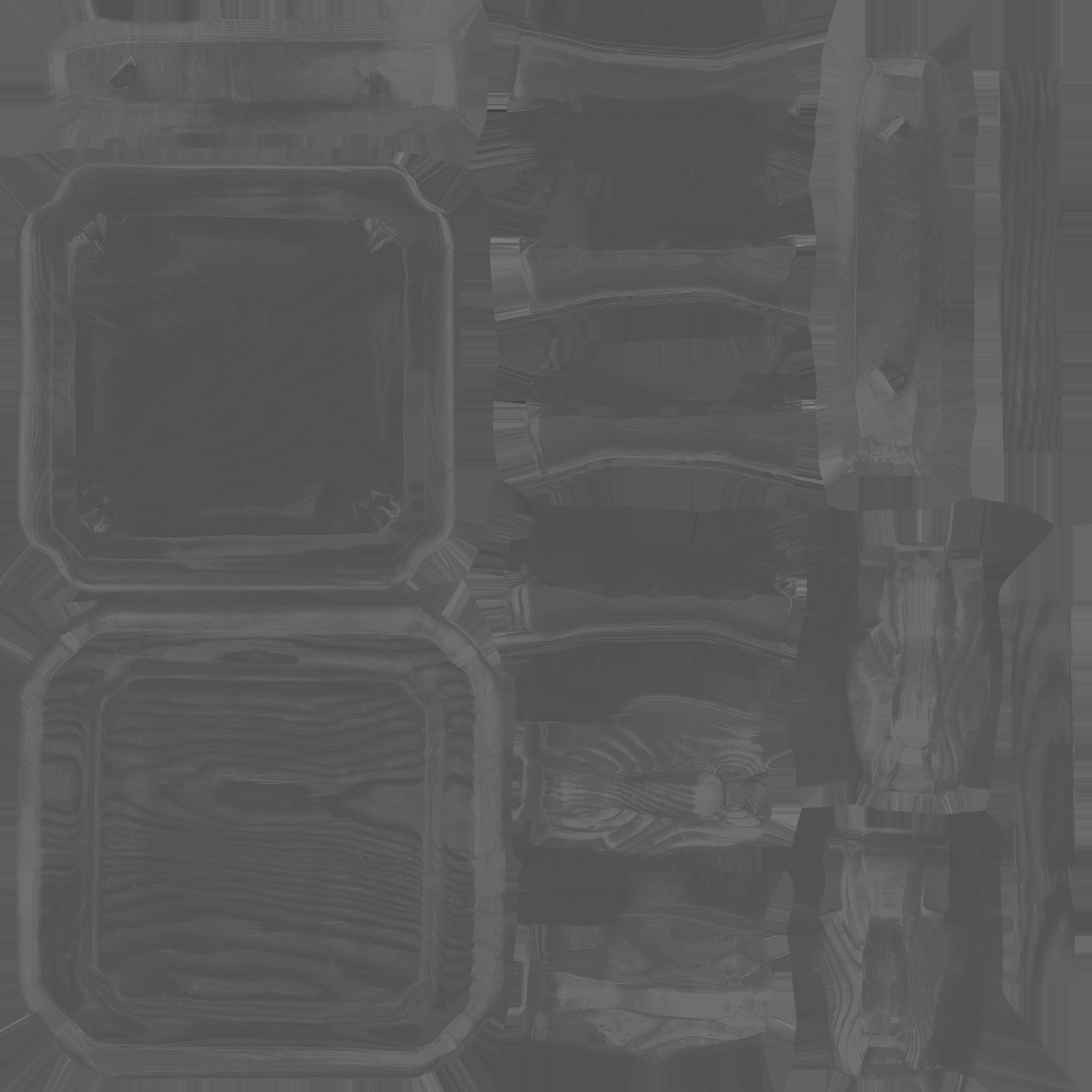 Game Ready Traditional Wooden Mini Table Low-poly 3D model_15