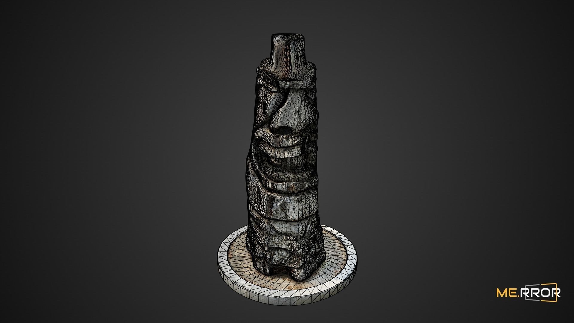 Game Ready Totem Low-poly 3D model_7