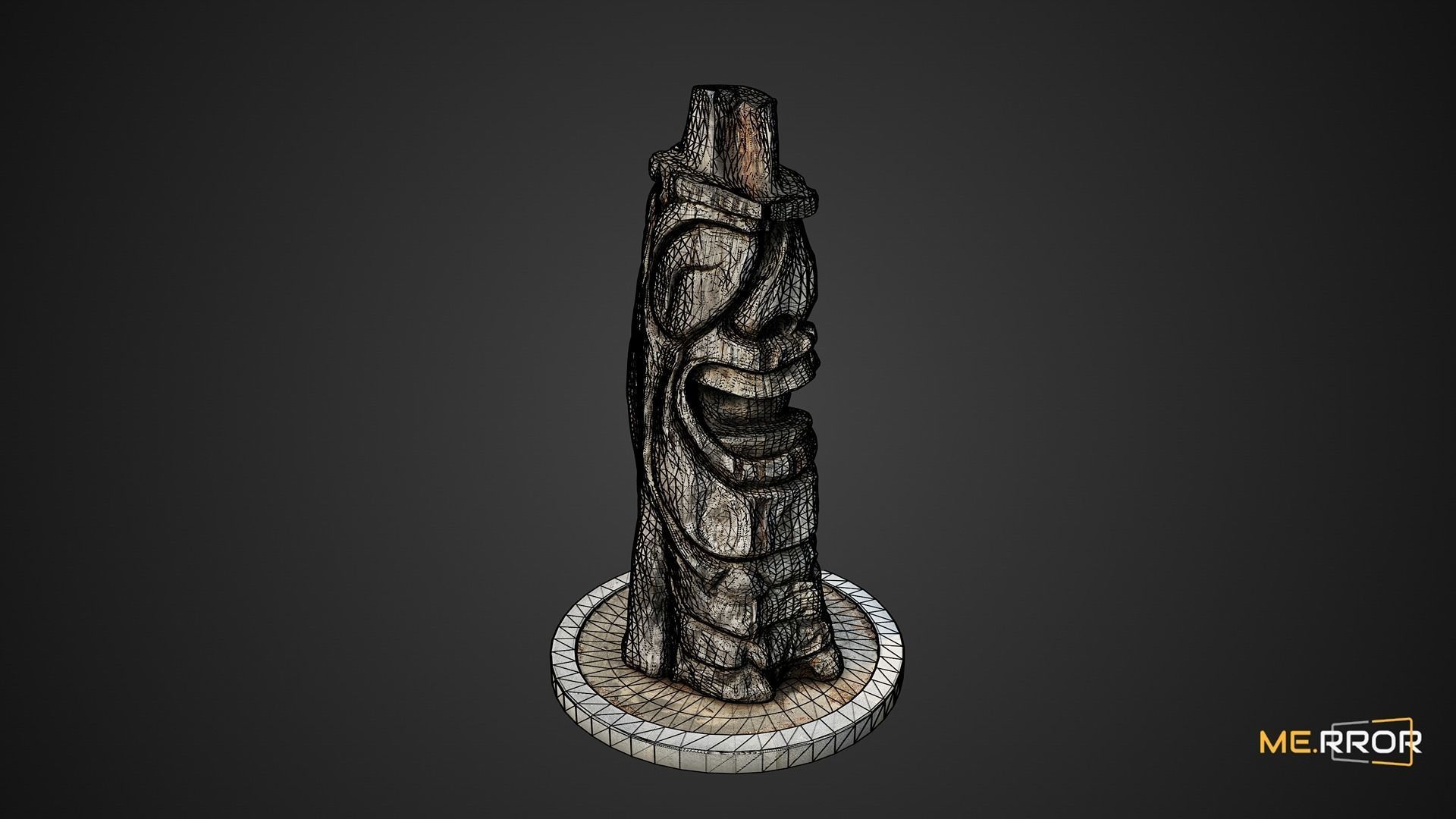 Game Ready Totem Low-poly 3D model_1