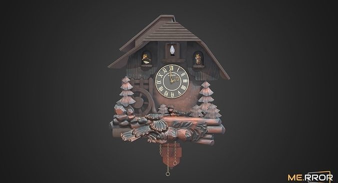 Game Ready Wall Clock Low-poly 3D model