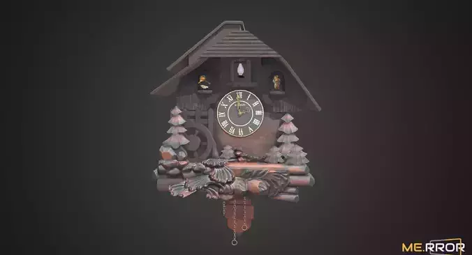 Game Ready Wall Clock Low-poly 3D model
