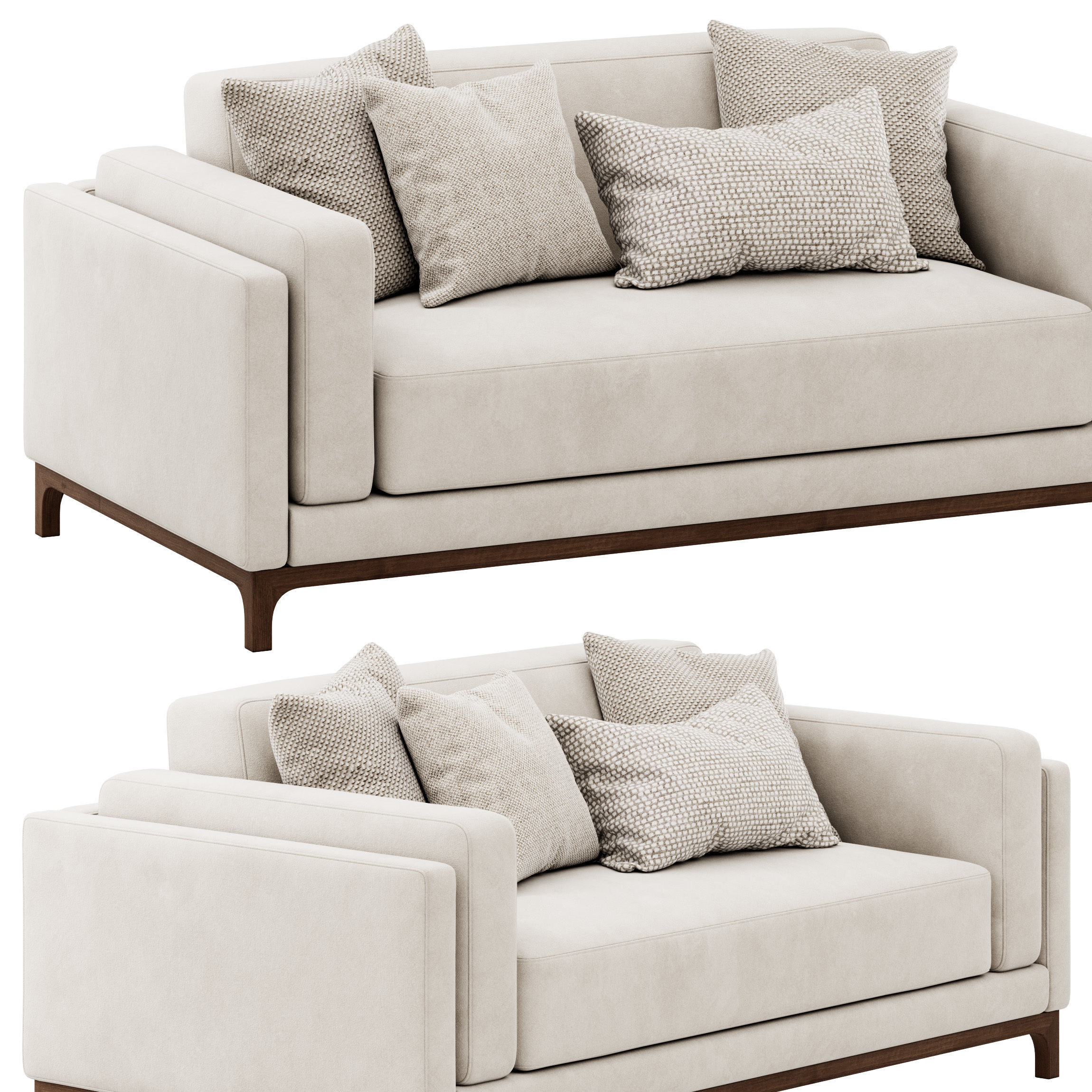 Sofa 180 cm Time By CTS SALOTTI 3D model_1