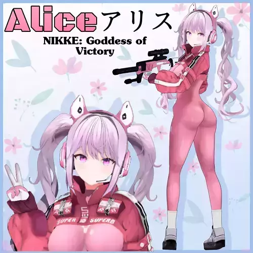 Alice - anime character Low-poly 3D model
