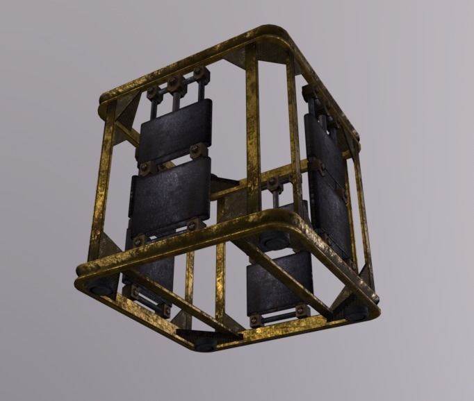 Crate Sheel Low-poly 3D model_3