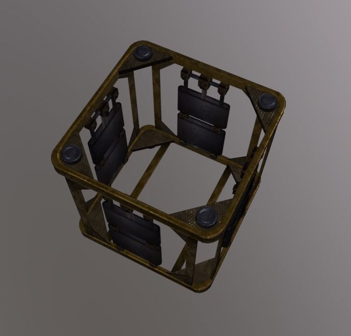 Crate Sheel Low-poly 3D model_2