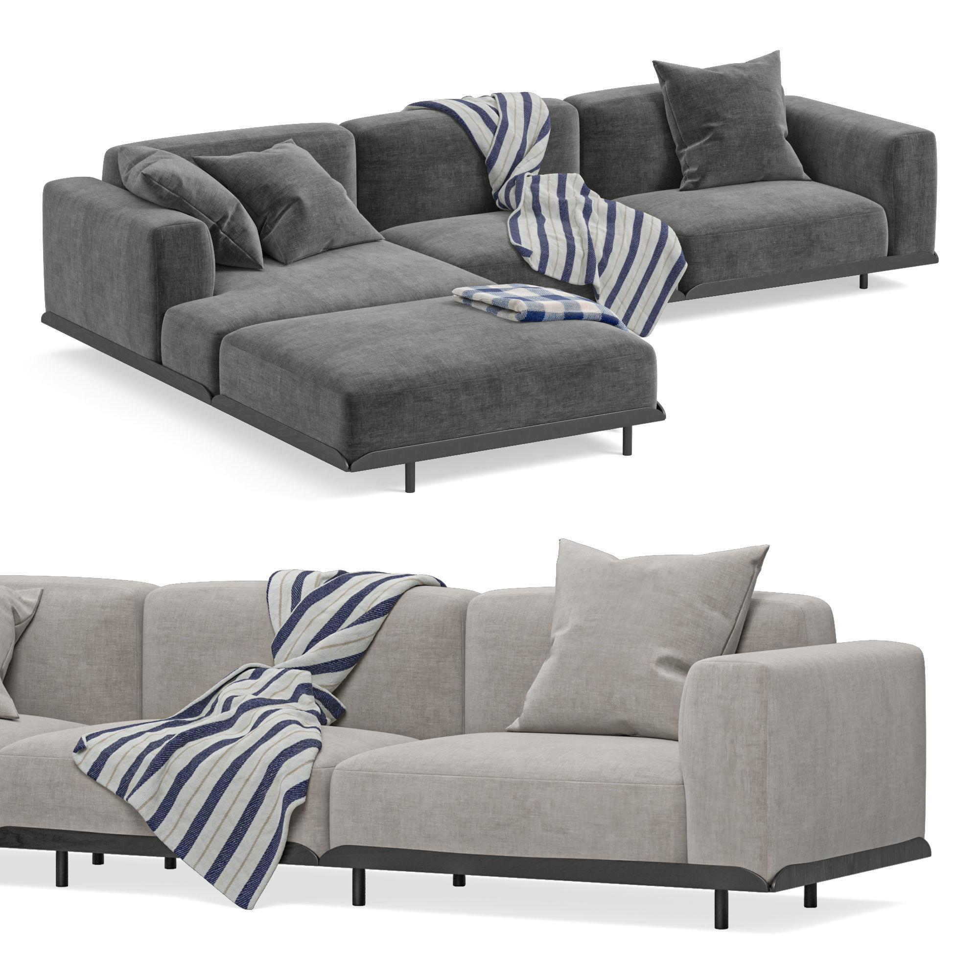 Arflex Claudine L Sofa 3D model_6