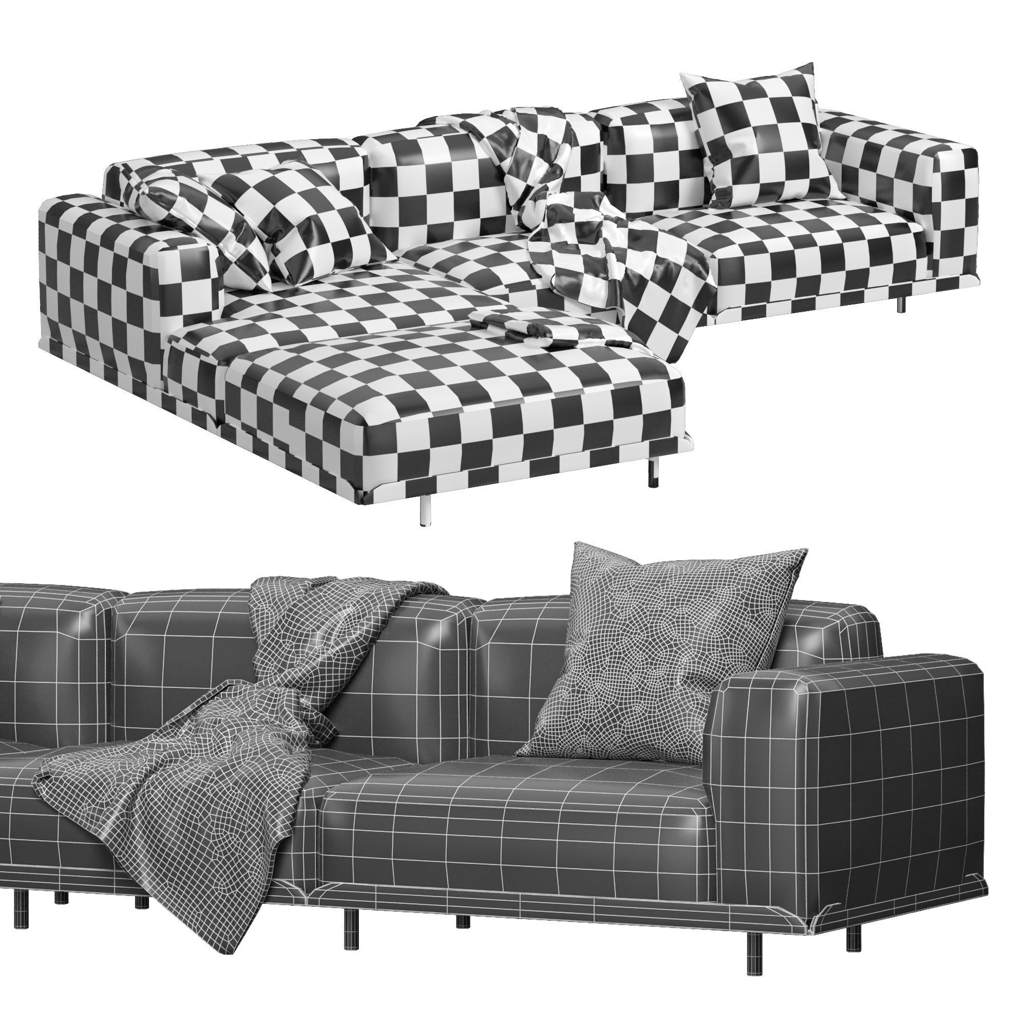Arflex Claudine L Sofa 3D model_5