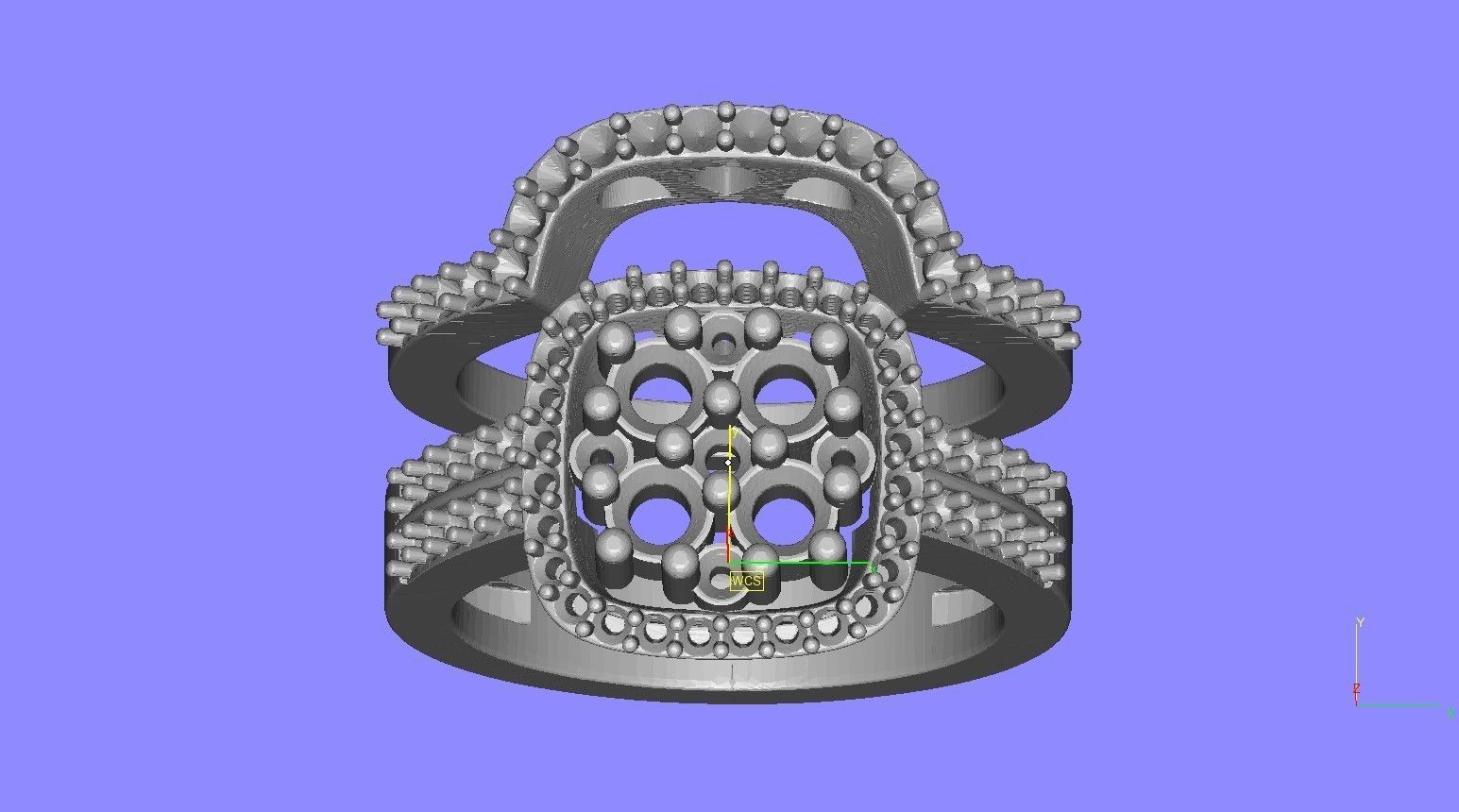 Beautiful Round Diamond Solitaire Ring with Band 3D print model_14