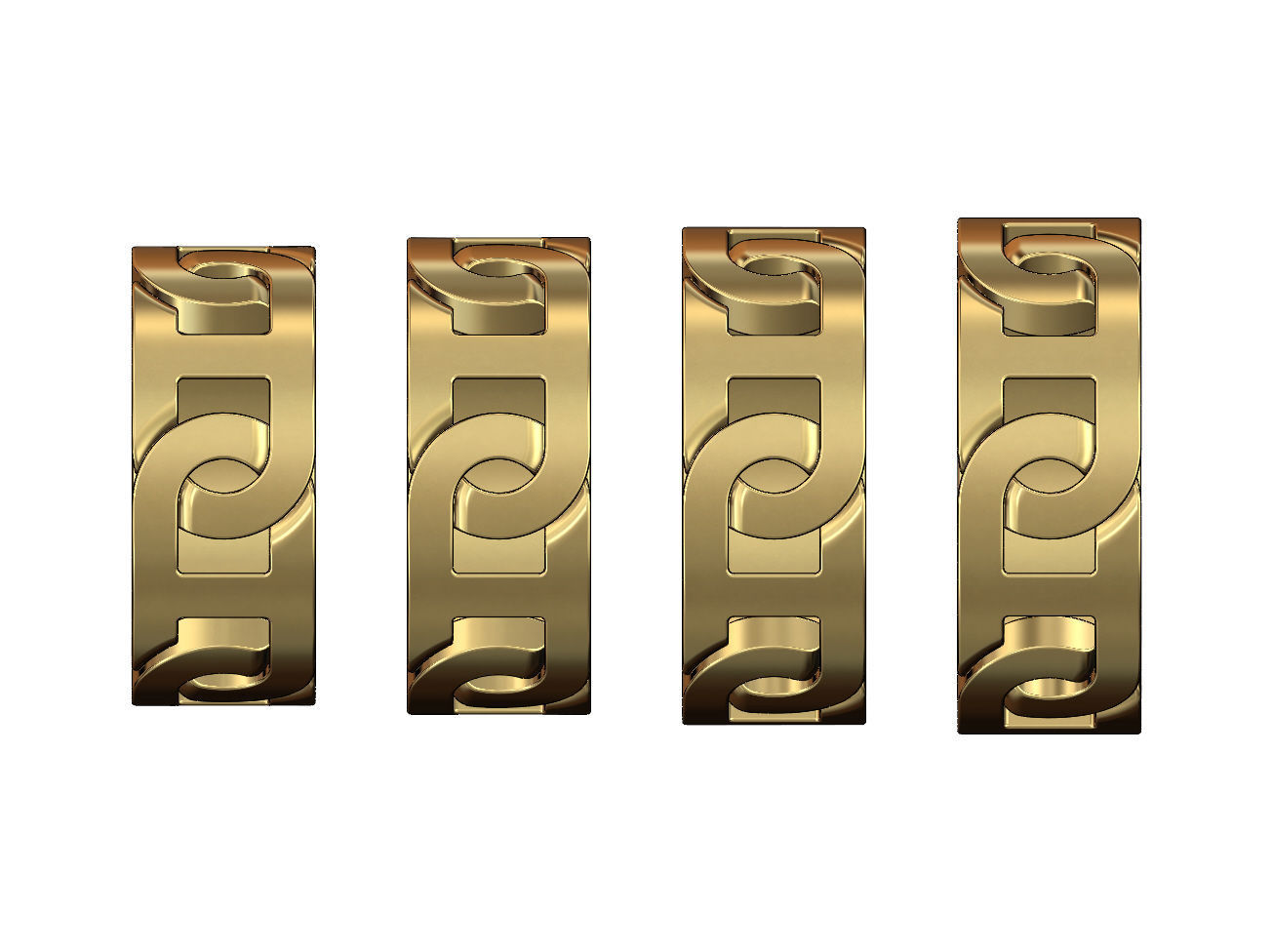 D link chain 8mm band US sizes 6to9 3D print model_1