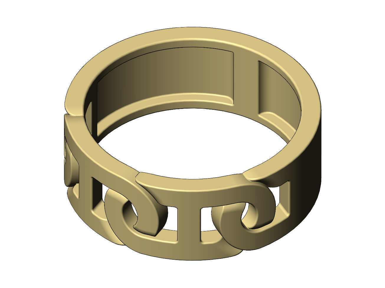 D link chain 8mm band US sizes 6to9 3D print model_9