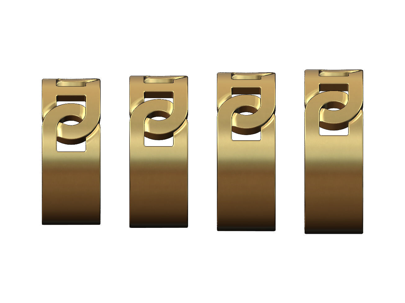 D link chain 8mm band US sizes 6to9 3D print model_2