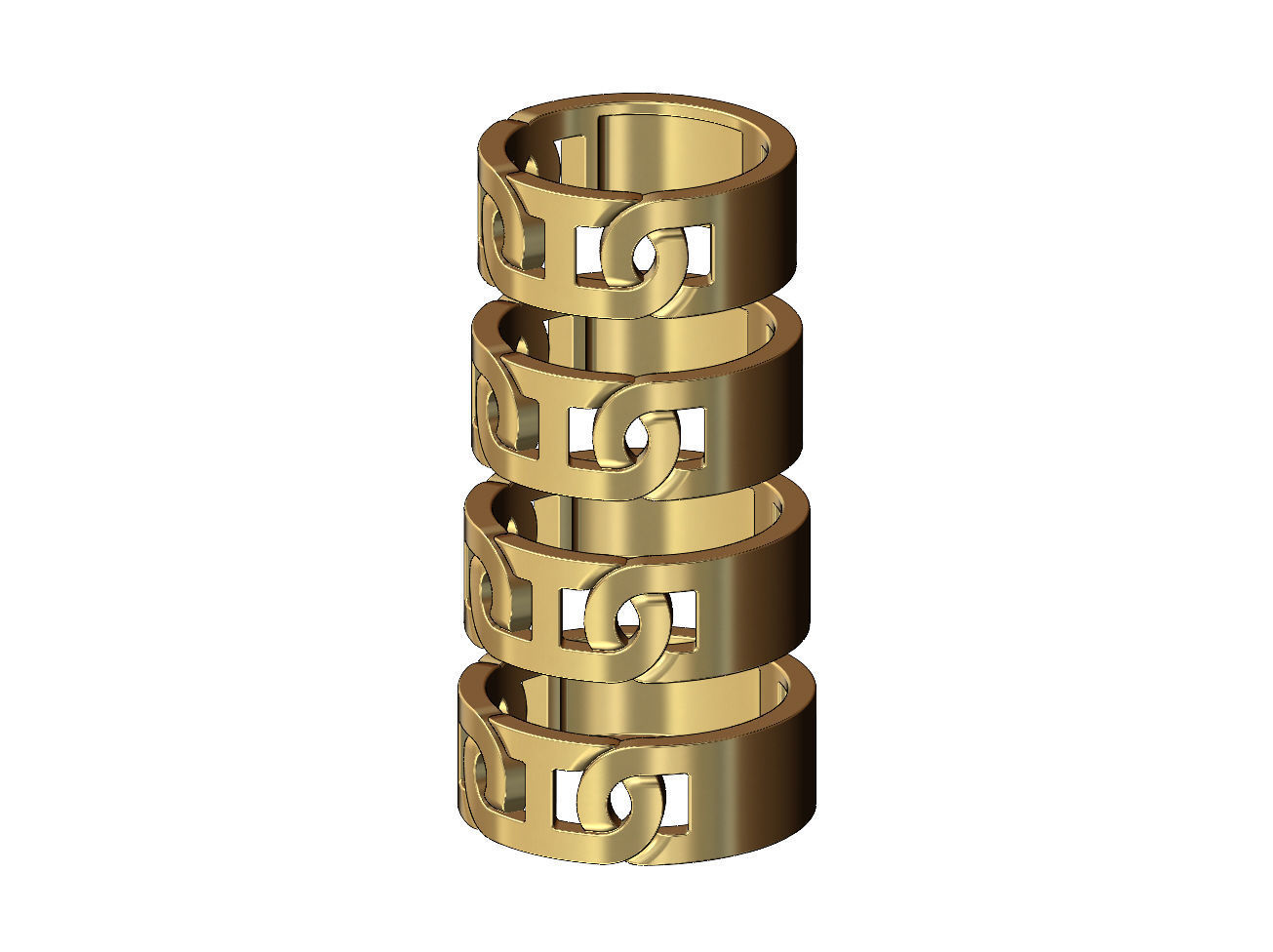 D link chain 8mm band US sizes 6to9 3D print model_3