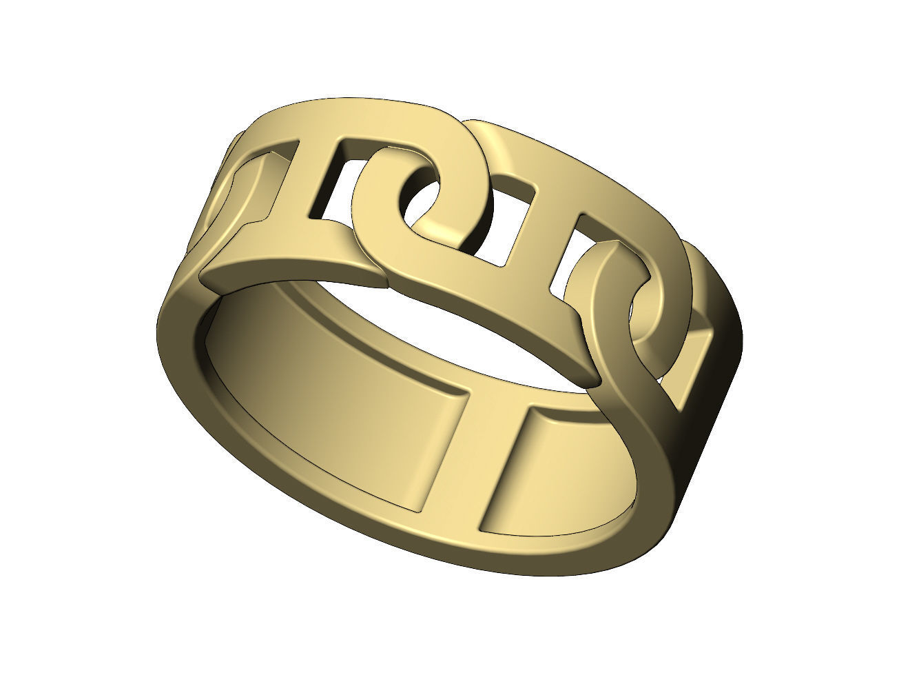 D link chain 8mm band US sizes 6to9 3D print model_5