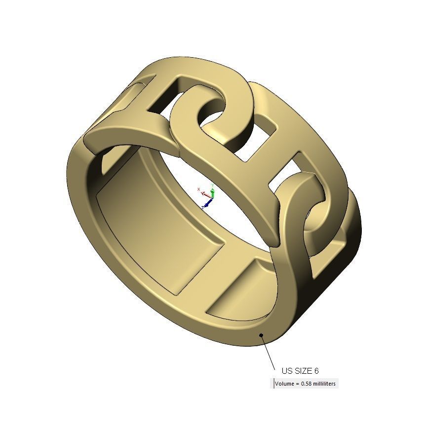 D link chain 8mm band US sizes 6to9 3D print model_11