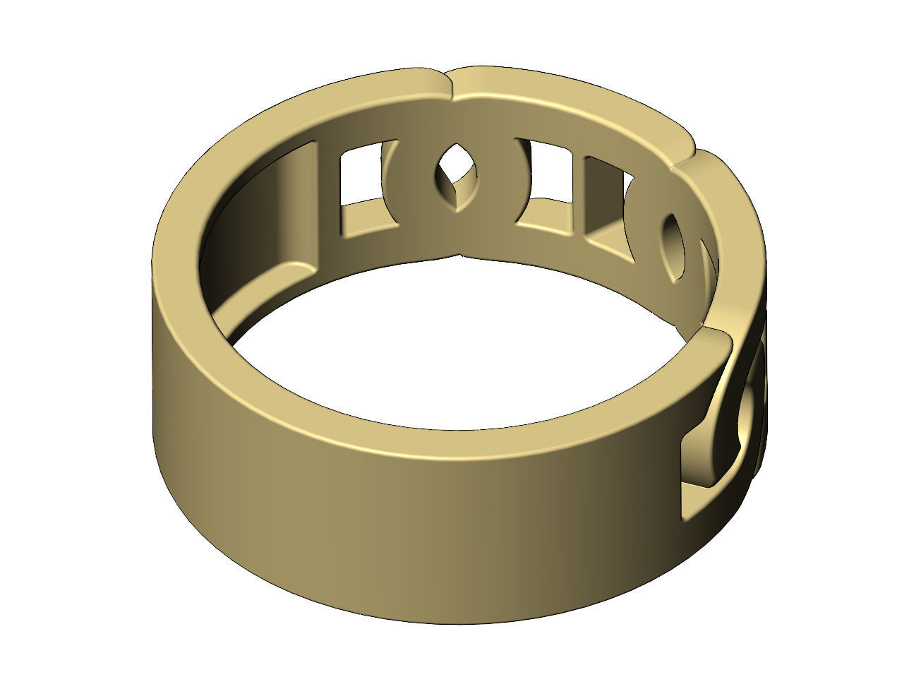 D link chain 8mm band US sizes 6to9 3D print model_10