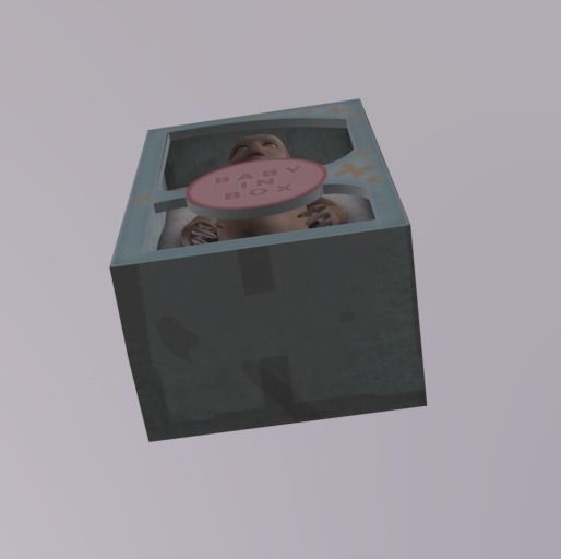Scary ToyBabyInBox Low-poly 3D model_4