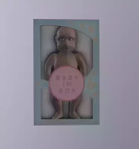 Scary ToyBabyInBox Low-poly 3D model