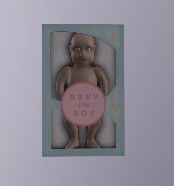 Scary ToyBabyInBox Low-poly 3D model_0