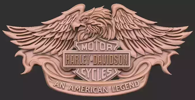 Harley Davidson Eagle Belt Buckle 3D print model