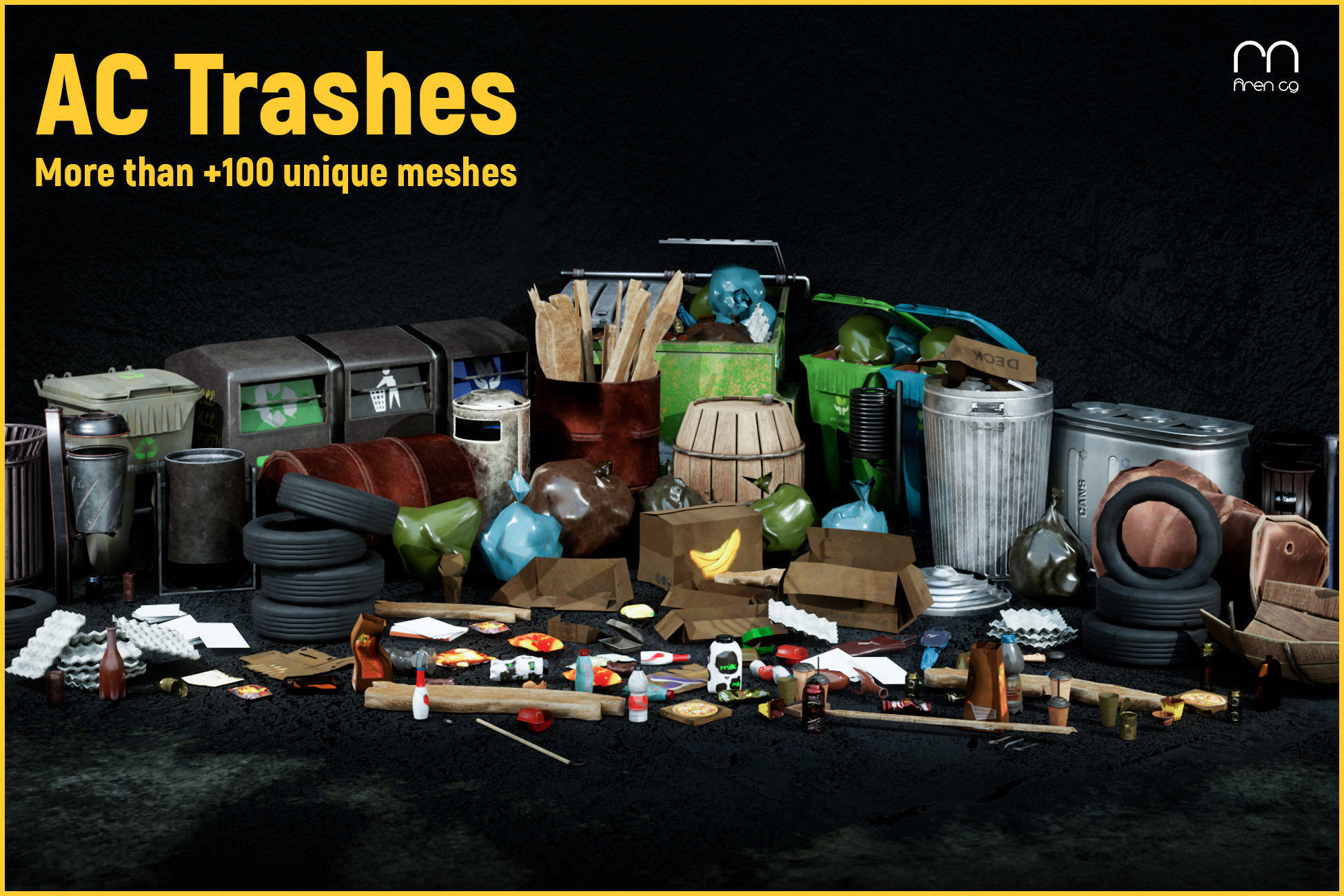 3D model AC Trashes VR / AR / low-poly | CGTrader