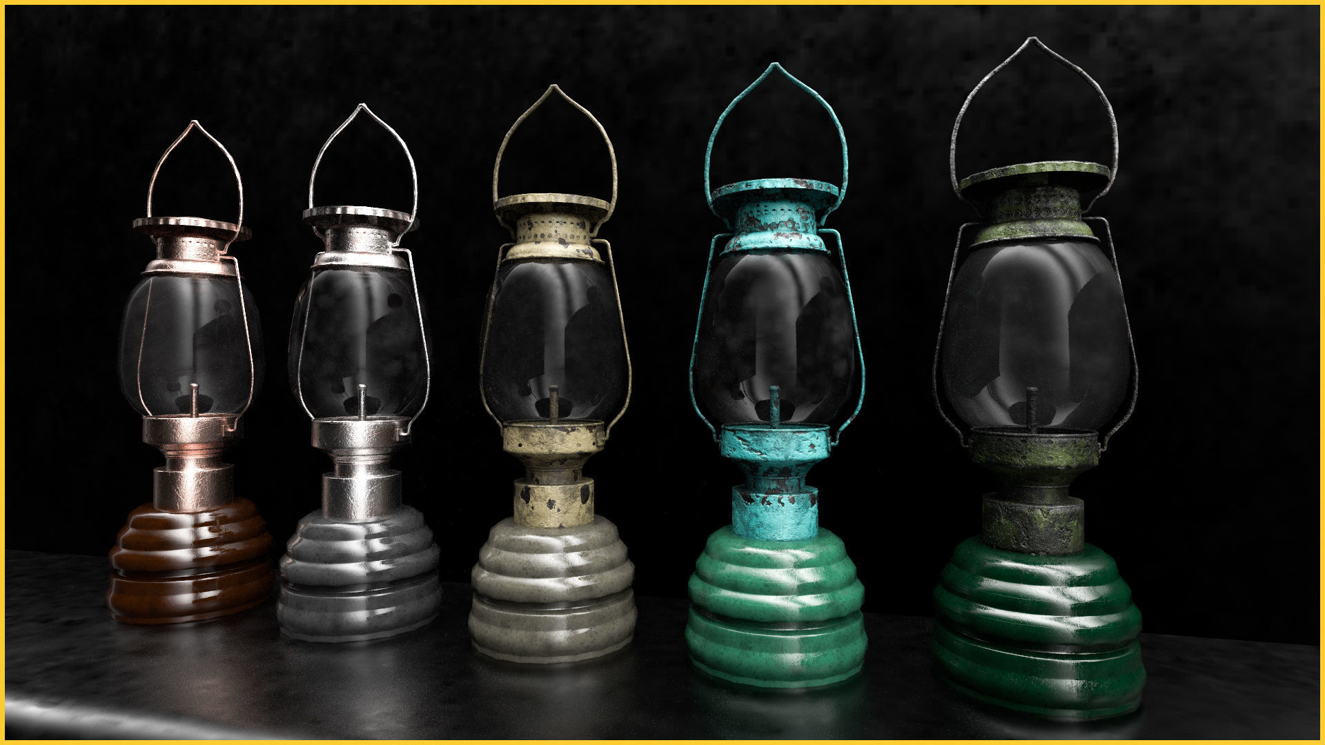 Ac old lantern plus Low-poly 3D model_11