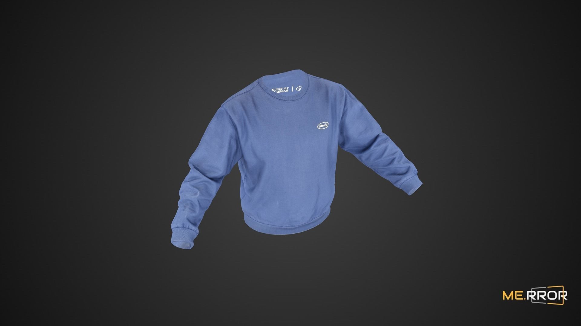 Game Ready Indigo Blue Sweatshirts Low-poly 3D model_9