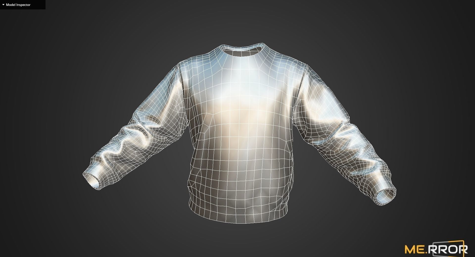 Game Ready Indigo Blue Sweatshirts Low-poly 3D model_10