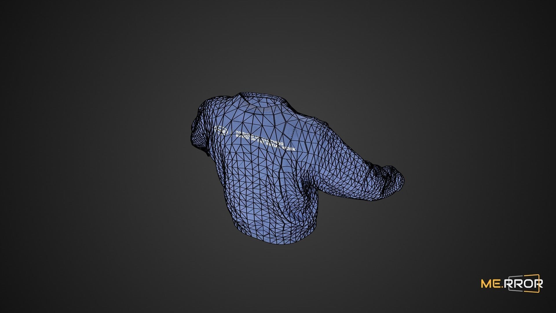 Game Ready Indigo Blue Sweatshirts Low-poly 3D model_1