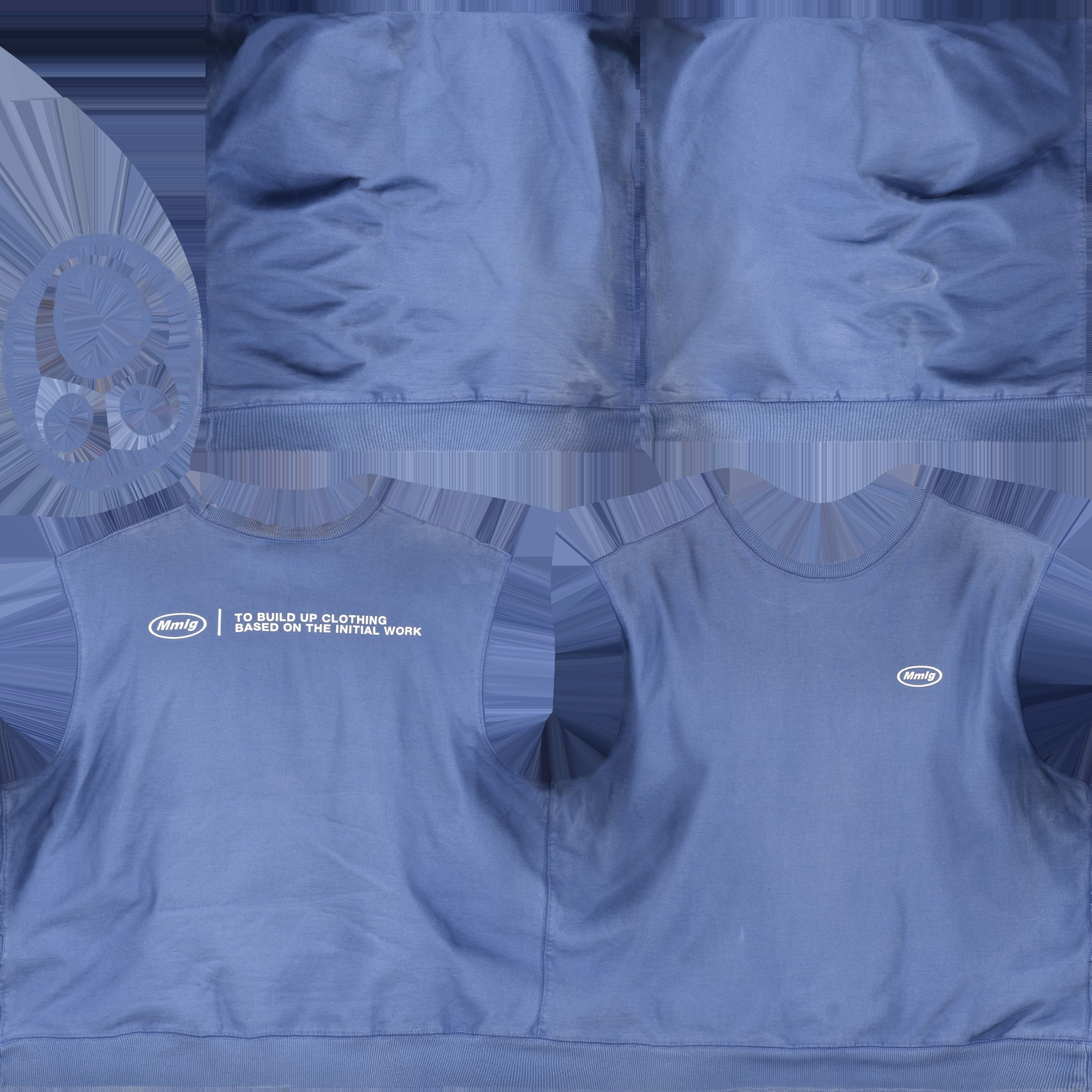 Game Ready Indigo Blue Sweatshirts Low-poly 3D model_17