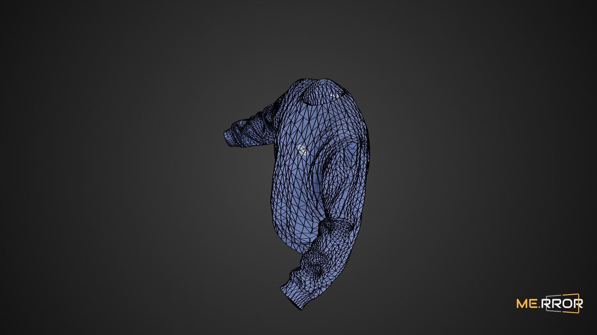 Game Ready Indigo Blue Sweatshirts Low-poly 3D model_2