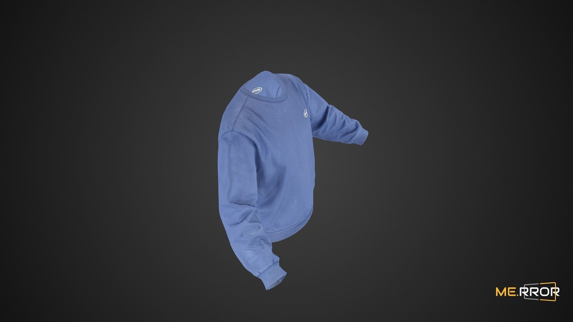 Game Ready Indigo Blue Sweatshirts Low-poly 3D model_3