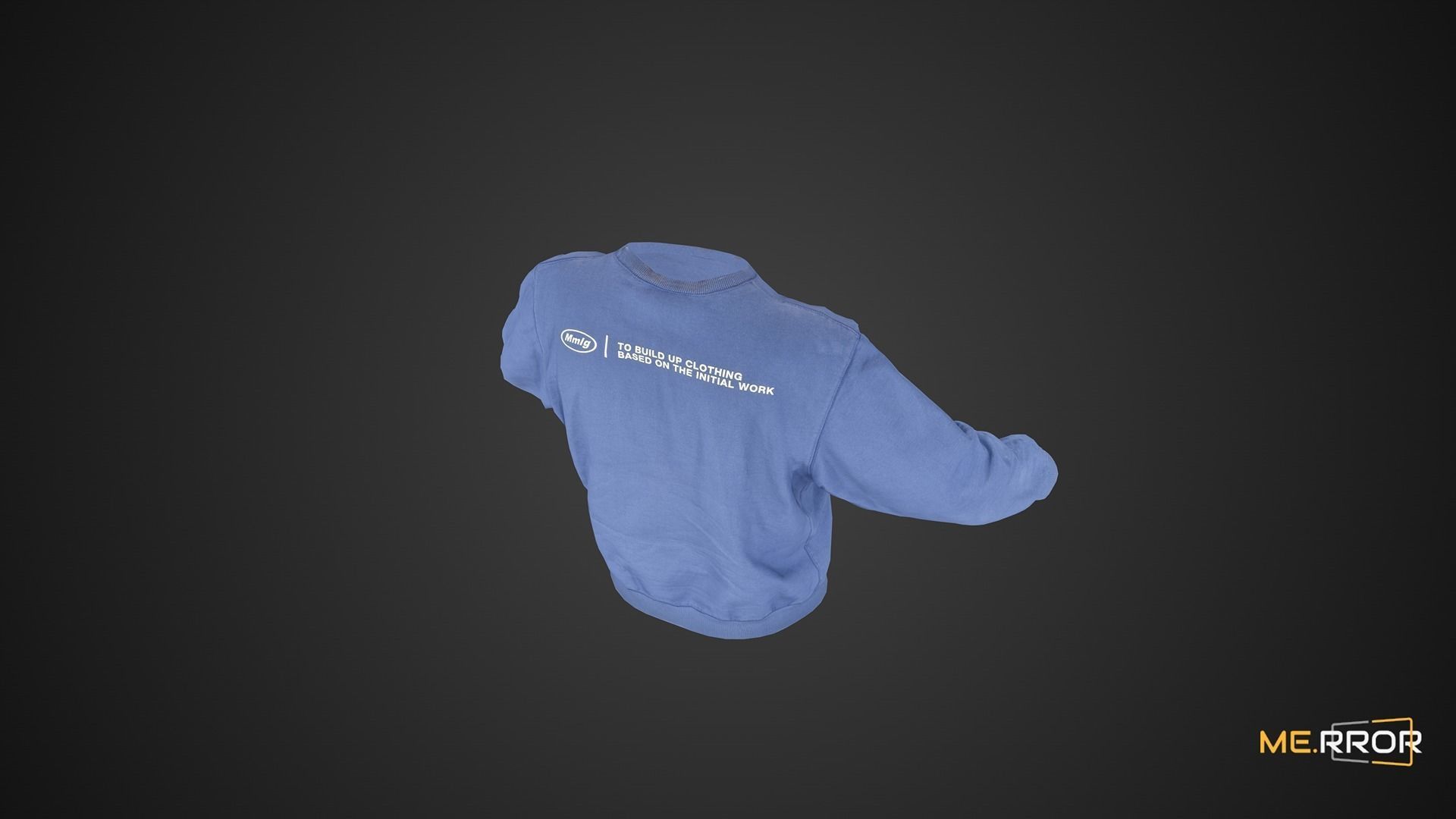 Game Ready Indigo Blue Sweatshirts Low-poly 3D model_7