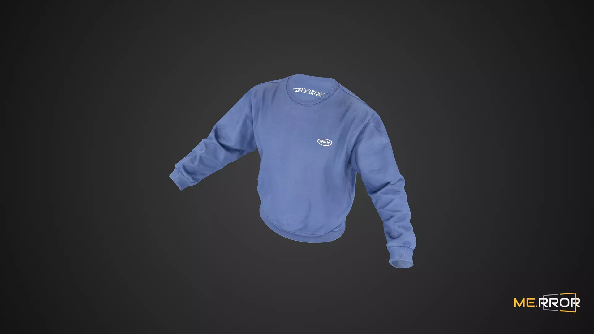 Game Ready Indigo Blue Sweatshirts Low-poly 3D model_0