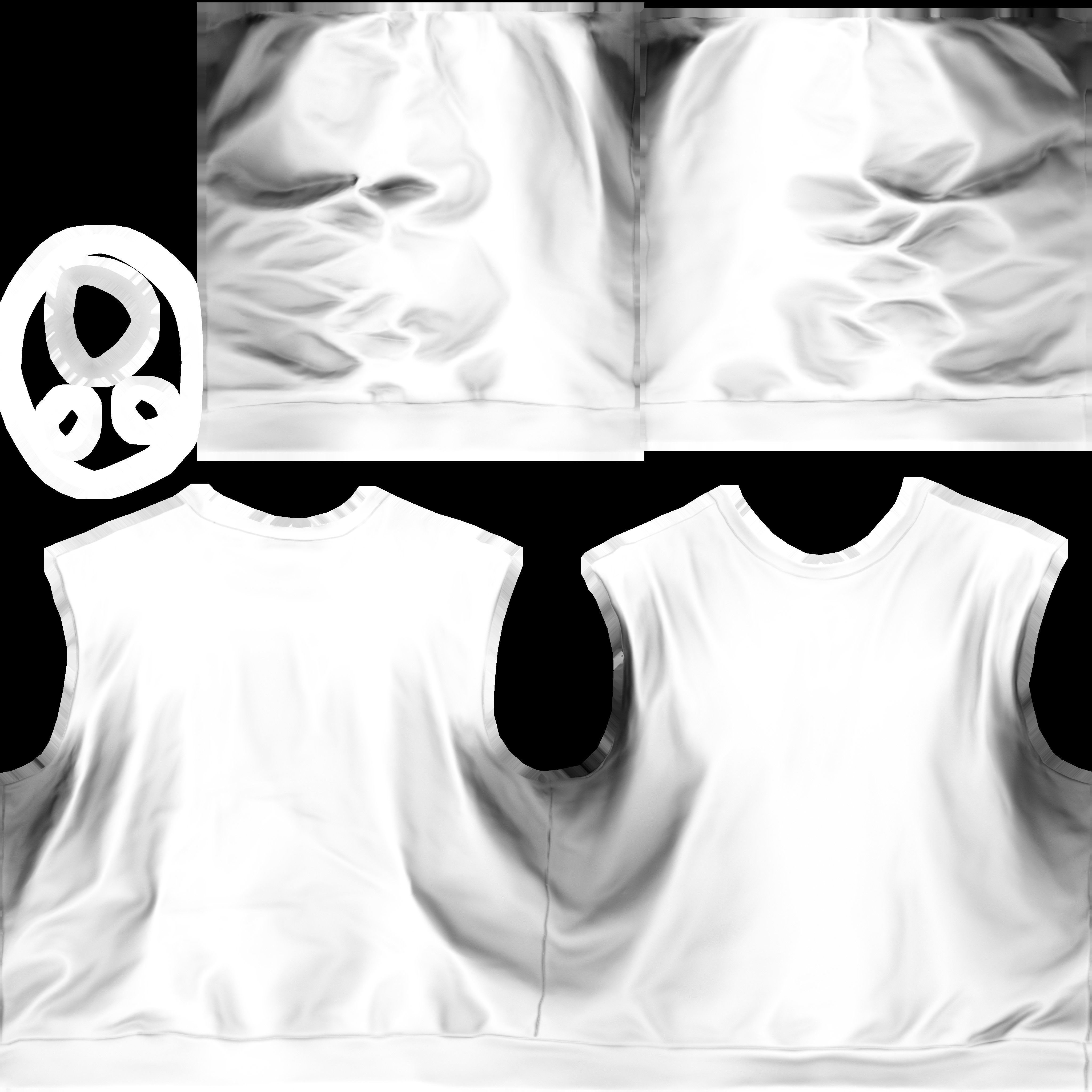 Game Ready Indigo Blue Sweatshirts Low-poly 3D model_15