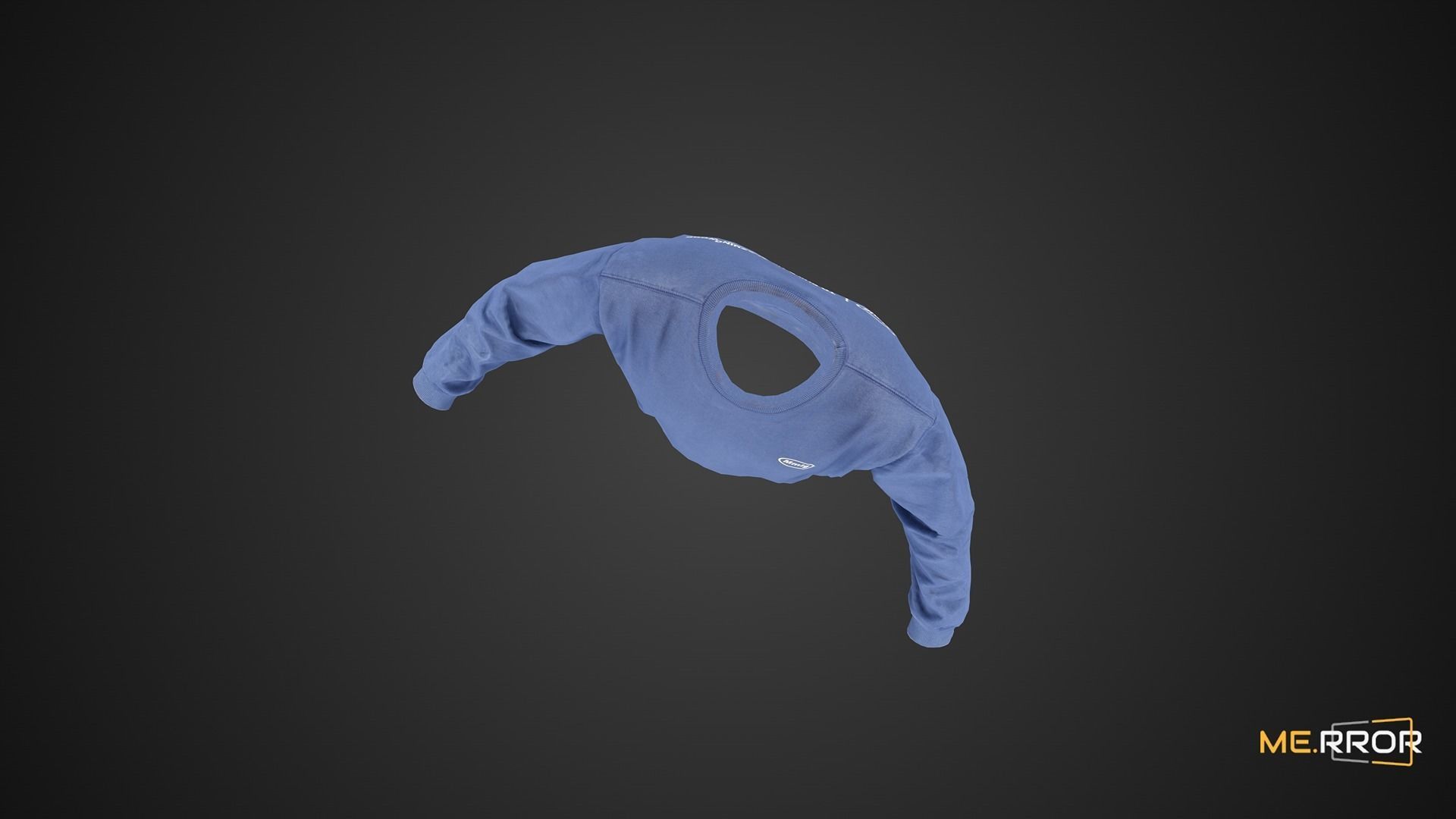 Game Ready Indigo Blue Sweatshirts Low-poly 3D model_4